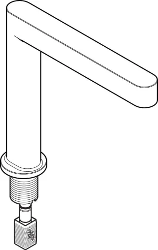 Hansgrohe Auslauf 3L-WTA 110 Finoris mattschwarz , 93971670 93971670