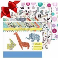 MozArt Supplies Feinpapier Origami Papier Set Origamipapier Faltblätter Faltpapier, 120 Blatt 40 Muster 15 x 15 cm
