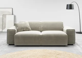 Home affaire 2,5-Sitzer "Glimminge auch in Breitcord, Feincord + Easy care-Bezug" besondere Kedernähte, Zierkissen