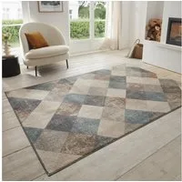 HANSE Home Teppich Bakke, rechteckig, Höhe: 8 mm, Kurzflor, Läufer, Rauten-Muster, Wohnzimmer, Schlafzimmer, Esszimmer