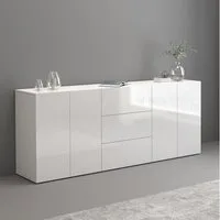 OTTO home Sideboard Egypt, Kommode, Schrank, grifflos, 4 Türen, 3 Schubkästen mit Push-To-Open,komplett Hochglanz Breite 200