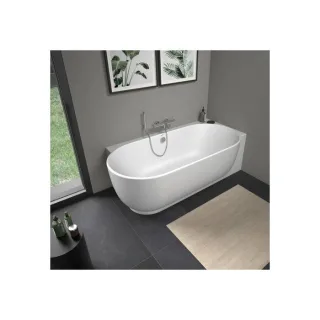 Duravit Luv Badewanne 700432000000000 185 x 95 x 46 cm, Ecke rechts, Verkleidung und Gestell, 2 Rückenschrägen, weiß