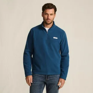 Anyweather Fleece-Pullover mit Reißverschluss, Herren,  Blau, Polyester, by Lands' End