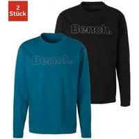 Bench. Loungewear Langarmshirt (2-tlg) mit Bench. Print vorn