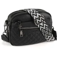 TANTOMI Schultertasche Umhängetaschen Damen, Crossbody Bag mit mehreren Fächern (Damen Handtasche mit Weich Breiter Gurt), Design mit mehreren Reißverschlüssen