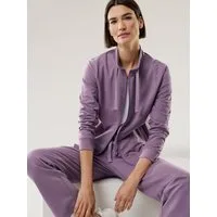 Walbusch Sweatjacke Damen Sweat Jacke Soft Touch Homewear Langarm Sweatjacke mit angerauter Innenseite, Peach-Touch, Reißverschluss