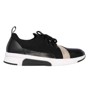 Skechers - "Modern Jogg" Sneaker für Damen, Leder (Schwarz/Gold)