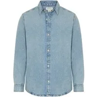 Calvin Klein Jeans Jeanshemd ESSENTIAL CLASSIC PALE BLUE STON Regular fit mit Knopfleiste