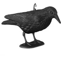 relaxdays Gartenfigur 3x Taubenschreck Krähe sitzend