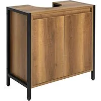 SoBuy Waschbeckenunterschrank BZR63 Badschrank Waschtisch Unterschrank Badmöbel Vintage