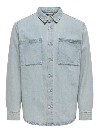 ONLY&SONS - ONSALP BOX TAI DNM JACKET light blue denim - Gr. - M