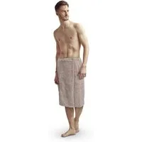 Bestlivings Saunatuch Herren 60x145cm, Sauna Kilt "Flauschig" Saunahandtuch mit Gummizug und Knopfverschluss