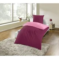 KiNZLER Wendebettwäsche Mikrofaser "Cashmere Touch", Microfaser-Flanell, Polyester, 2 teilig, Unifarben, besonders weich