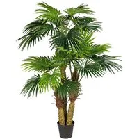 Kunstpalme Fächerpalme Palme, Creativ green, Höhe 185 cm, im Kunststofftopf