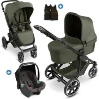 ABC Design Kombi-Kinderwagen Sierra - Pea, 3in1 Kinderwagen Buggy Set mit Babywanne, Babyschale Tulip & Sportsitz