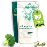 Nature Basics Sulforaphan 500mg Brokkoli Extrakt Vegane Kapseln 180 Kapseln, mit 10% reinem Sulforaphan, 50mg, pro Tagesdosis, Antioxidans à 110 g