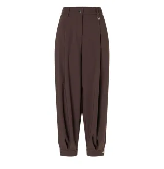MAC - MAC JEANS - BALLOON, Floating crepe braun - Gr. - 36