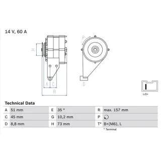 Bosch Lichtmaschine Renault Twingo 1 C06 1,2