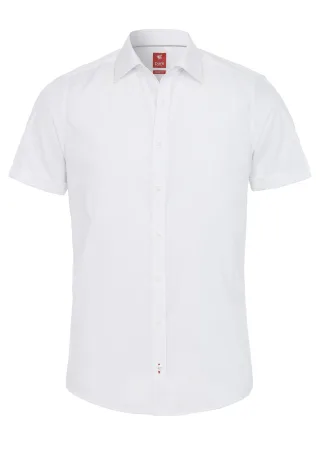 pure - PURE Hemd City slim fit Halbarm weiss - Gr. - XXL