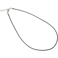 Eden Stone Textilband Gewachste Kordel Halskette Schwarz 43 cm DIY Schmuckherstellung (5-tlg)