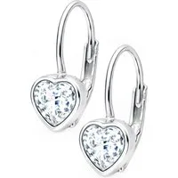 Limana Paar Ohrhänger Kinder hängende Ohrringe Herz 925 Silber Brisur Mädchen Damen Geschenk (inkl. Dose Geschenk für Freundin Geburtstag Muttertag Valentinstag), Ostern Einschulung Schulanfang Nikolaus Kommunion Weihnachten