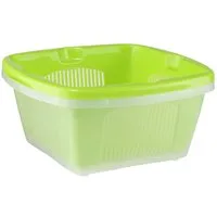 Haushalt International Schüssel Schüssel mit Abtropfsieb Maße: ca. 27 x 28 x 13cm, (1-tlg)