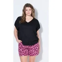 Studio Untold Druckbluse Blusenshirt oversized V-Ausschnitt