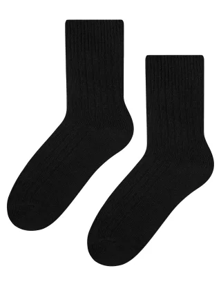 Womens Wool Dress Socks | Steven | Atmungsaktive Warme Socken für Damen -Schwarz