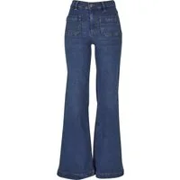 URBAN CLASSICS Outdoorhose Urban Classics Damen Ladies Vintage Flared Denim Pants (1-tlg)
