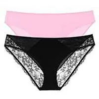 Dorina Slip Willa (2er Pack) teilweise mit floraler Spitze