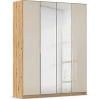 OTTO home Drehtürenschrank Kleiderschrank Kleiderschränke Schrank Garderobe AGORDO mit Glasfront (in zwei Griff-Farben, Breiten 91-405 cm) durchdachte Innenausstattung, in 8 Breiten und 2 Höhen MADE IN GERMANY