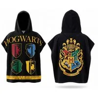 Harry Potter Badeponcho Harry Potter Hogwarts Kinder Poncho, Mikrofaser, Kapuze