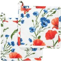 REDBEST Topflappen Topflappen 2er-Pack, Blumen