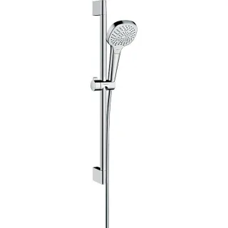 hansgrohe Croma Select E Multi Brause Set 26581400 EcoSmart, weiss chrom, 65 cm Stange Unica Croma