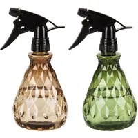 TUWENA Sprühflasche 2 Stk Sprühflaschen 500ml, Zerstäuber Leere Sprühflasche mit Sprühkopf, (2-tlg), Wasserspritze Blumensprüher für Pflanzen, Blumen, Garten, Friseur