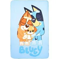 Wohndecke Bluey und Bingo Kinder Fleecedecke leichte Kuscheldecke 100x150, Bluey