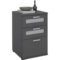 CARO-Möbel Nachtkommode MARIKE, Nachttisch Boxspringbett Nachtschrank Kommode Konsole Beistell 3 Schub
