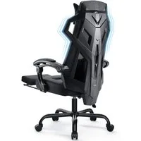 GTPLAYER Bürostuhl Ergonomischer Schreibtischstuhl Gamingstuhl Drehstuhl, mit Verbindungsarmlehnen, Verstellbarer Lordosenstütze und Kopfstütze