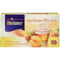 Meßmer Tee, Meßmer Aprikose Pfirsich Früchtetee lieblich mild 20 Beutel 50 g