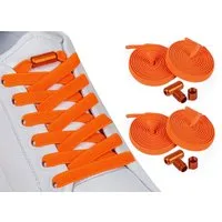 ELANOX Schnürsenkel 4 Stück 8 mm BREIT elastische Schnürsenkel mit Mettalkapseln