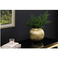 riess-ambiente Dekovase ELEGANCE 25cm gold - Metall, Hammerschlag Design, handmade (Einzelartikel, 1 St), Kugelvase als Accessoire für Wohn-, Ess- & Schlafzimmer oder Flur