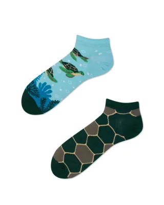 many mornings - Socken - Turtle Time blau/grün - Gr. - 46