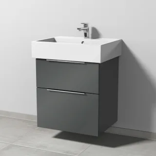 Sanipa 3way Waschtischunterbau zu Duravit Vero Air Waschtisch mit 2 Auszügen, Anthrazit-Glanz UF43379