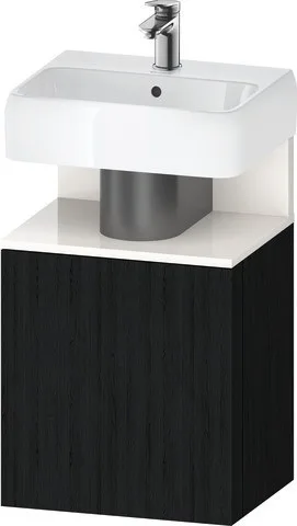 Duravit Qatego Waschtischunterbau wandhängend Eiche Schwarz Matt 440x350x645 mm - QA4076R22160000 QA4076R22160000