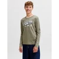 Jack & Jones Junior Langarmshirt JJELOGO TEE LS O-NECK 2 COL AW26 SN JNR Baumwolle, regular fit