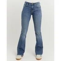 Tally Weijl Bootcut-Jeans SPADEELETRA2 Baumwollmischung, Mid Waist mit Flare Beinverlauf und Push up Effekt