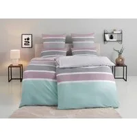 TOM TAILOR HOME Bettwäsche Felix in Gr. 135x200 oder 155x220 cm, Renforcé, 3 teilig, mit GRATIS-Zugabe: Gästehandtuch (100% Baumwolle), mit Reißverschluss