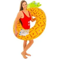 DIDAK POOL Luftmatratze XXL Ananas Schwimmreifen 180 x 115 cm