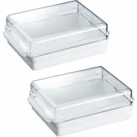 WESTMARK Butterdose 2 Stk., Kunststoff, Traditionell, Weiß/Transparent, Kühlschrank-Butter, PS