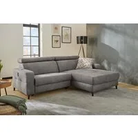 Jockenhöfer Gruppe Ecksofa Doppio L-Form, B: 247 cm, mit elektr. Relaxfunktion und, Kopfteilverstellung, USB-Anschluss, induktive Ladestation & Zierkissen